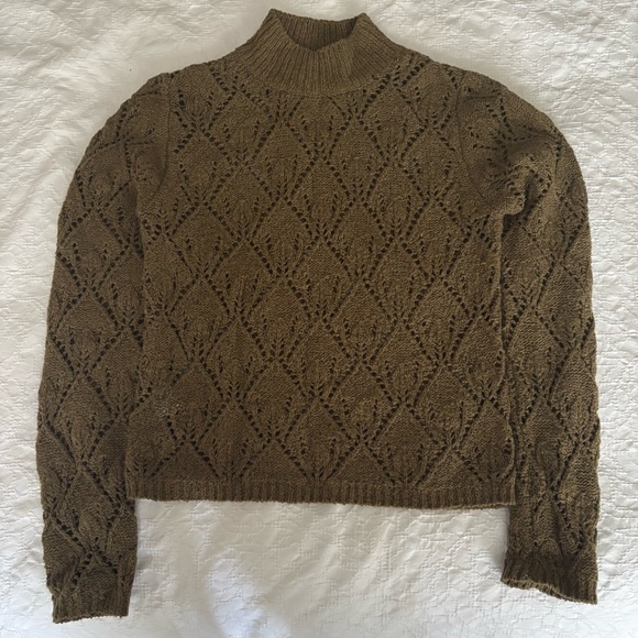 Olive Green Women's Sweater - Picture 6 of 8